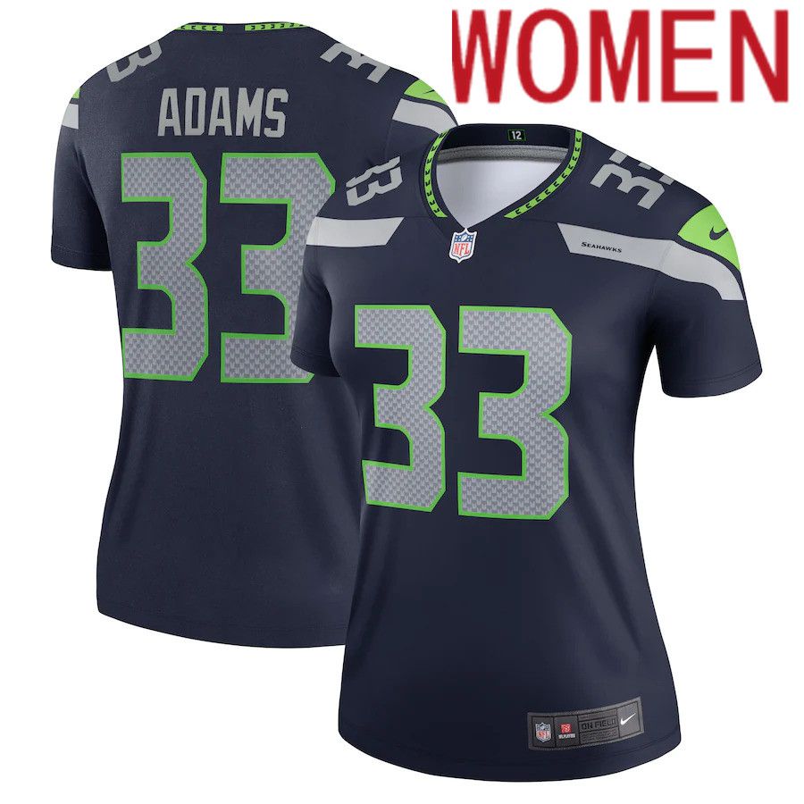 Women Seattle Seahawks #33 Jamal Adams Nike College Navy Legend NFL Jersey->women nfl jersey->Women Jersey